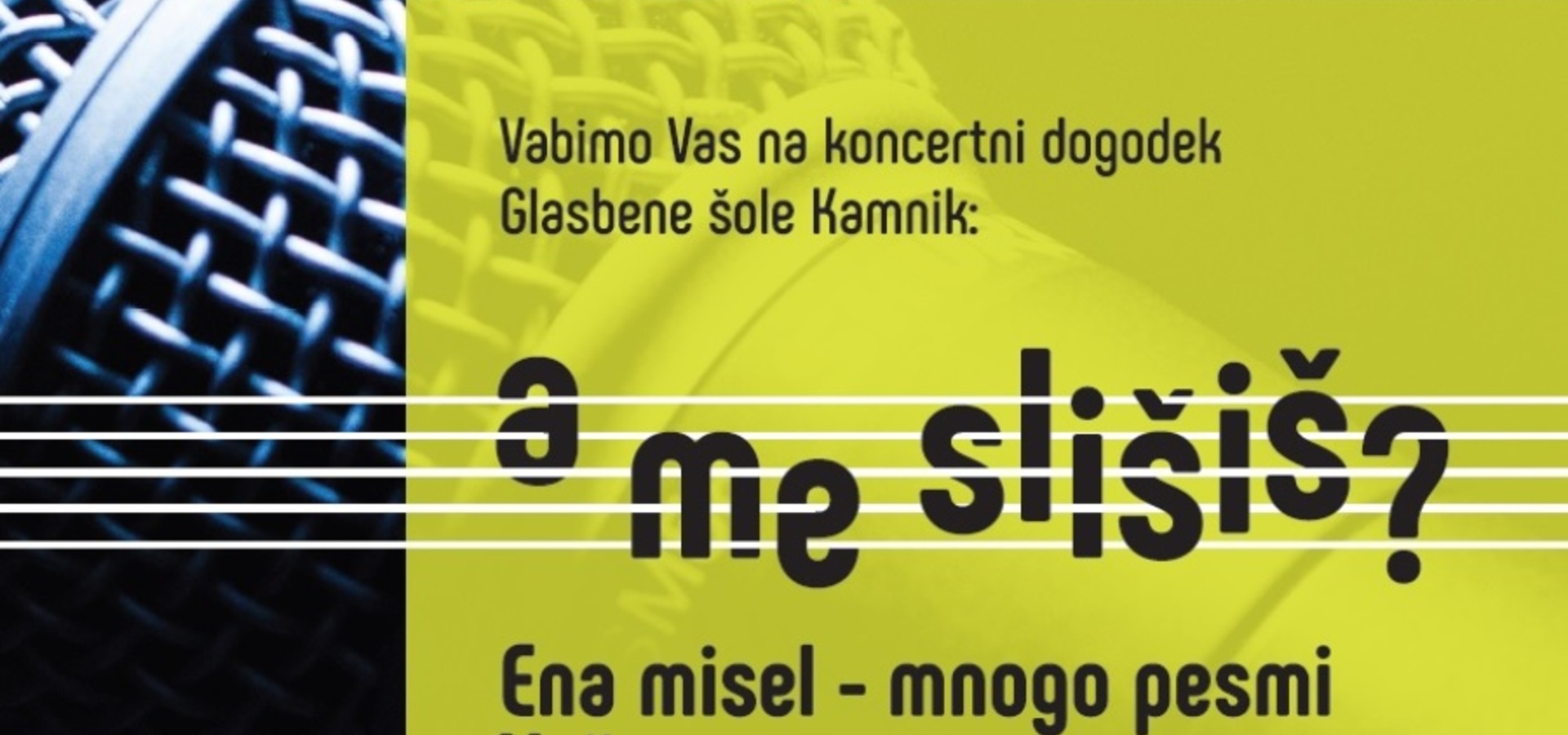 Glasbena šola Kamnik: A me slišiš? - Večer samospeva