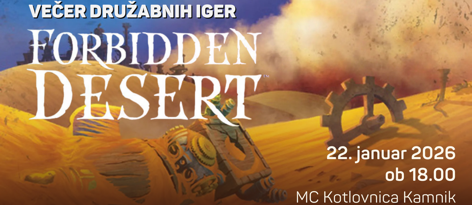 Večer družabnih iger: Forbidden desert