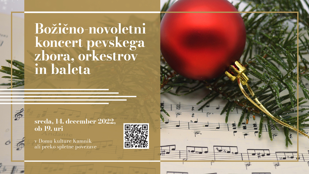 Glasbena šola Kamnik: Božično-novoletni koncert pevskega zbora, orkestrov in baleta
