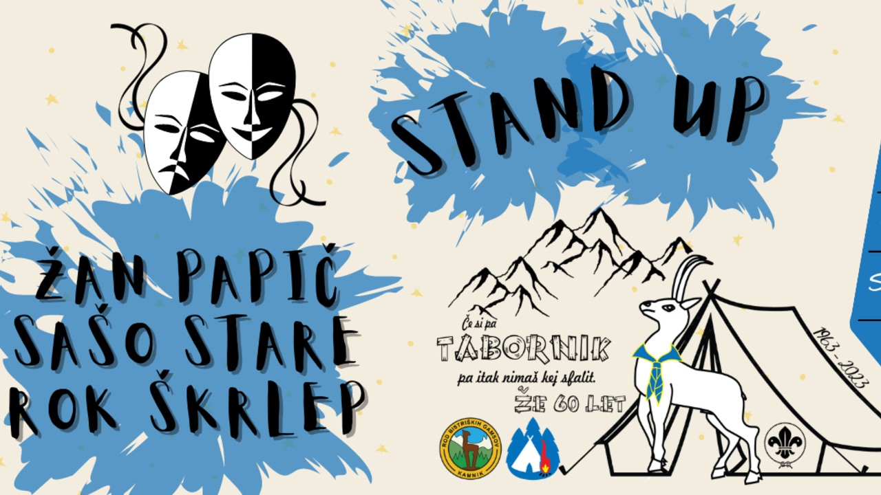 Stand up 60: Žan Papič, Sašo Stare, Rok Škrlep in Jan David Kljenak