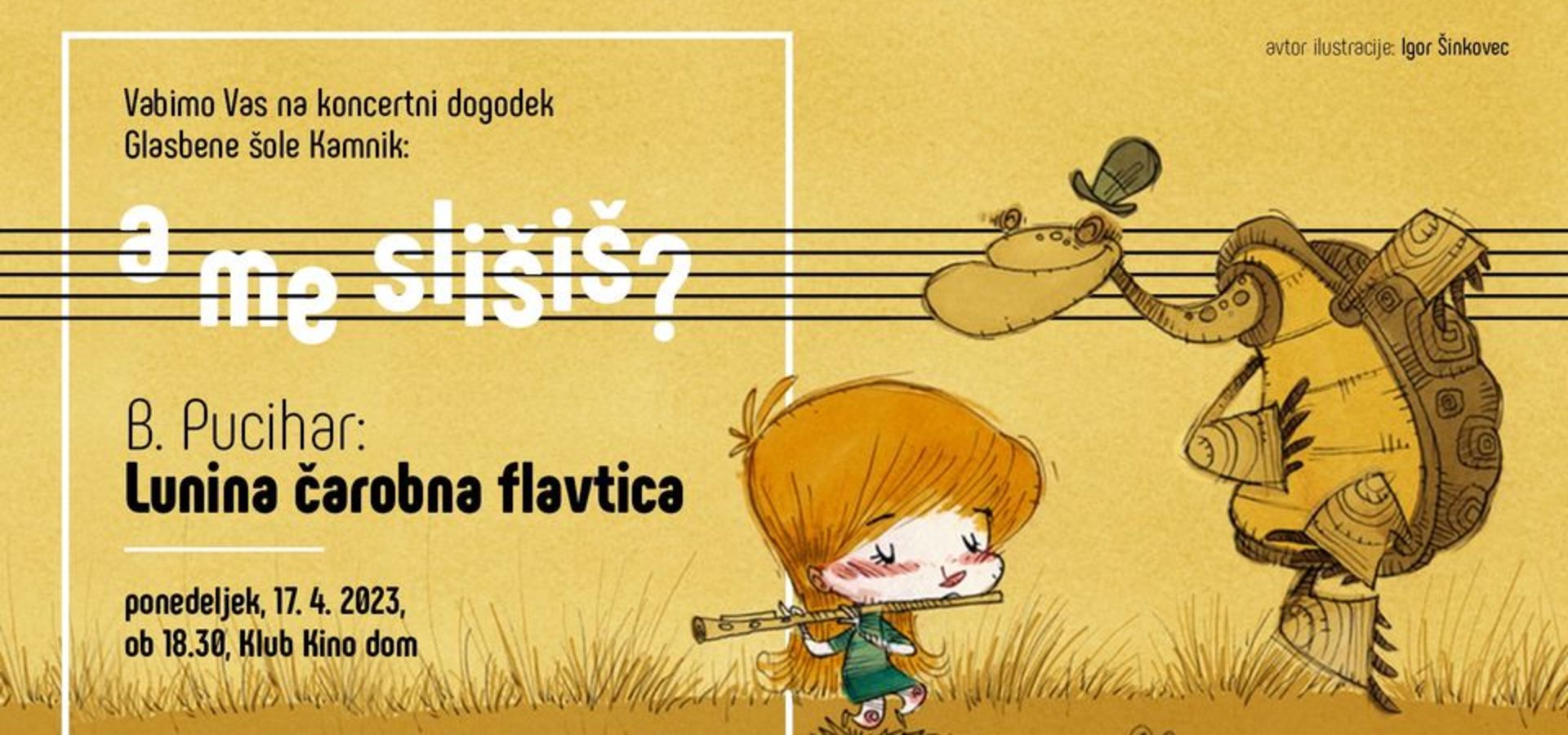 Glasbena šola Kamnik: A me slišiš? - Lunina čarobna flavtica