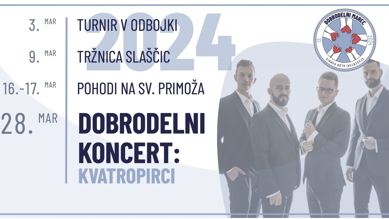 Kvatropirci: Dobrodelni koncert DM 24