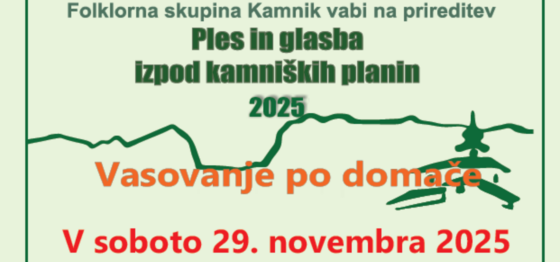 Ples in glasba izpod kamniških planin 2025