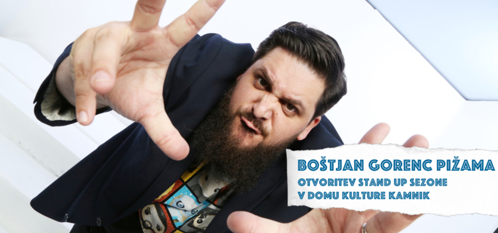 Otvoritev stand up sezone v Klubu Kino dom: Boštjan Gorenc Pižama, Jan Kreuzer in Sandra Petrović