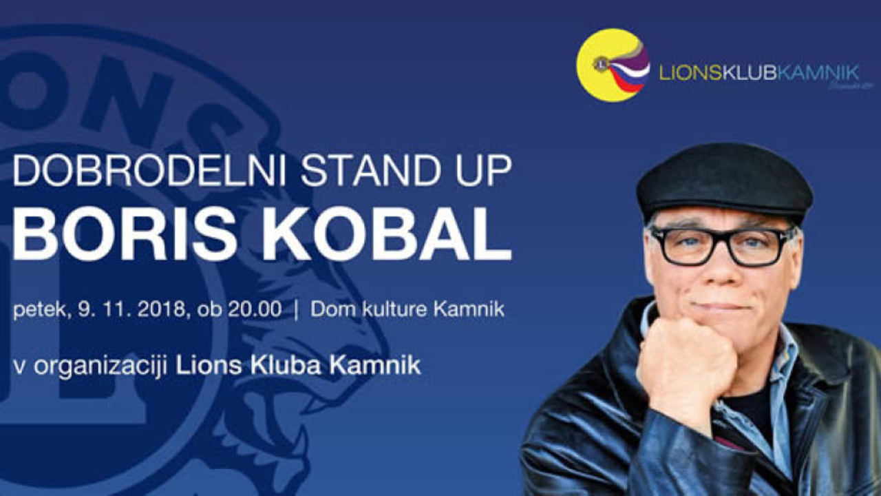 Lions klub Kamnik: Dobrodelni stand-up Borisa Kobala