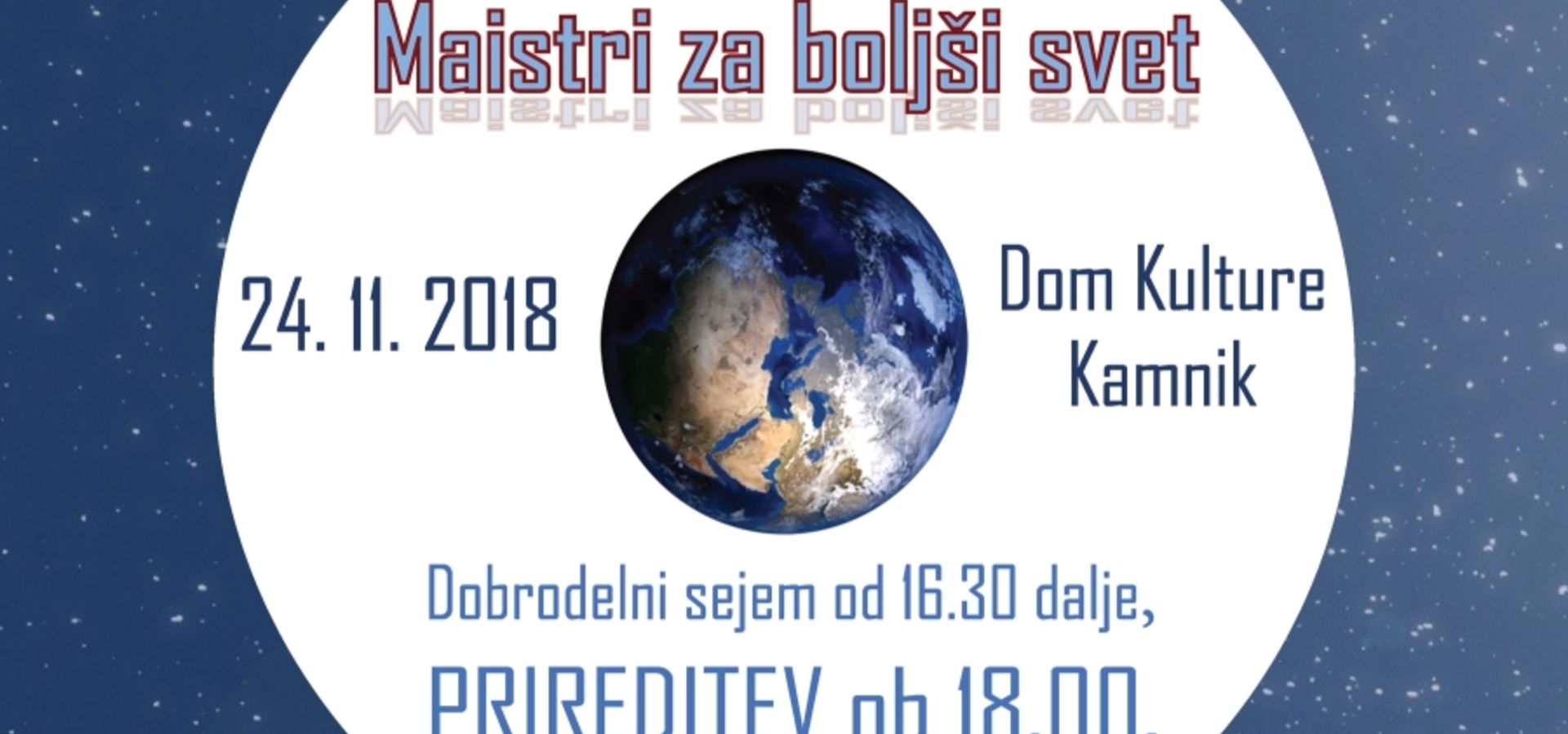 GSŠRM Kamnik: Maistri za boljši svet - RAZPRODANO!