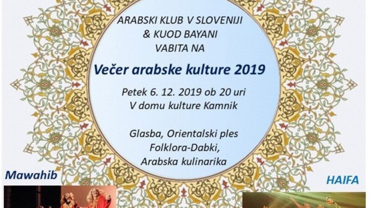 ARABSKI KLUB IN KUOD BAYANI: Večer arabske kulture