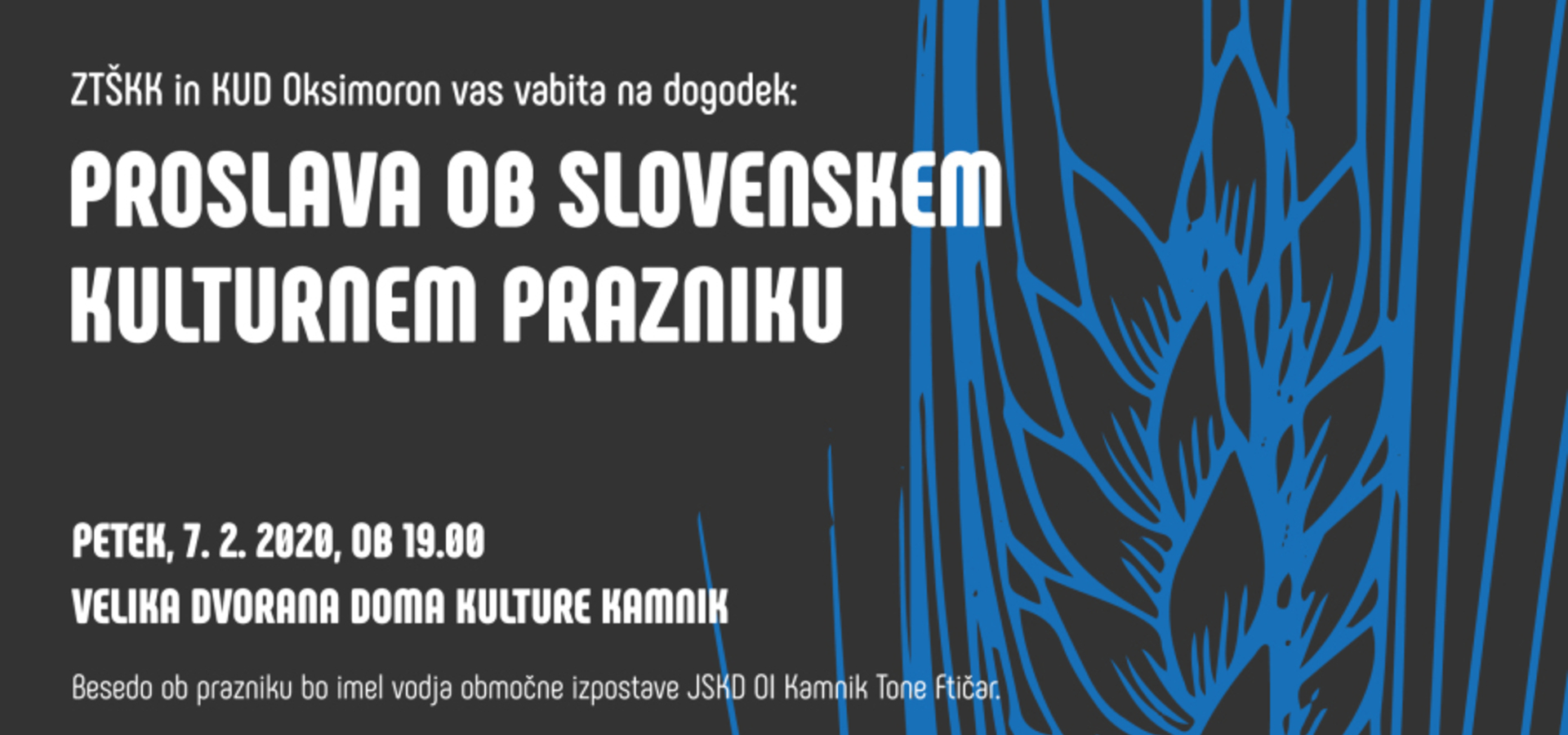 Proslava ob slovenskem kulturnem prazniku.