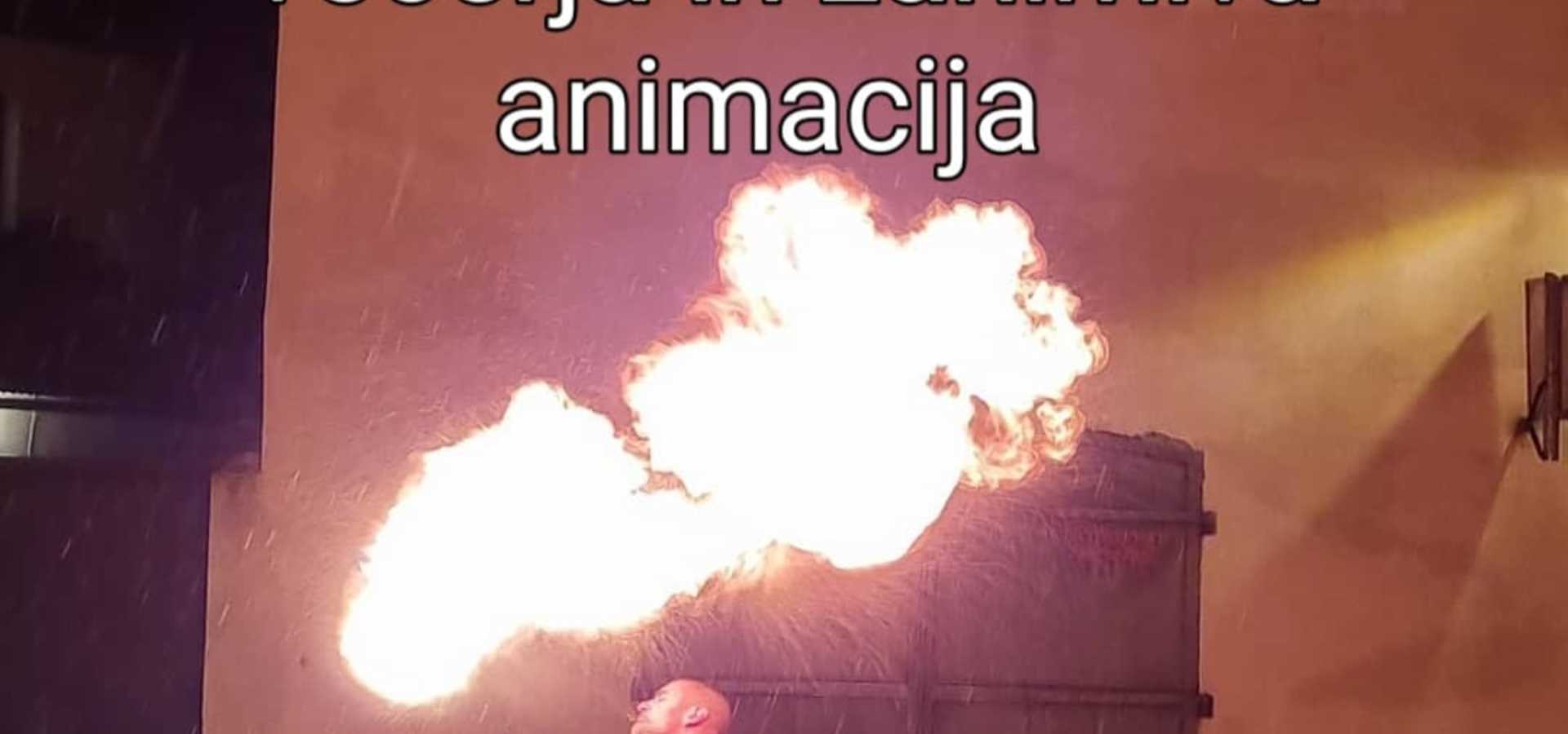 Srednjeveška večerja z animacijo dvornega norčka - žongliranje, bruhanje ognja