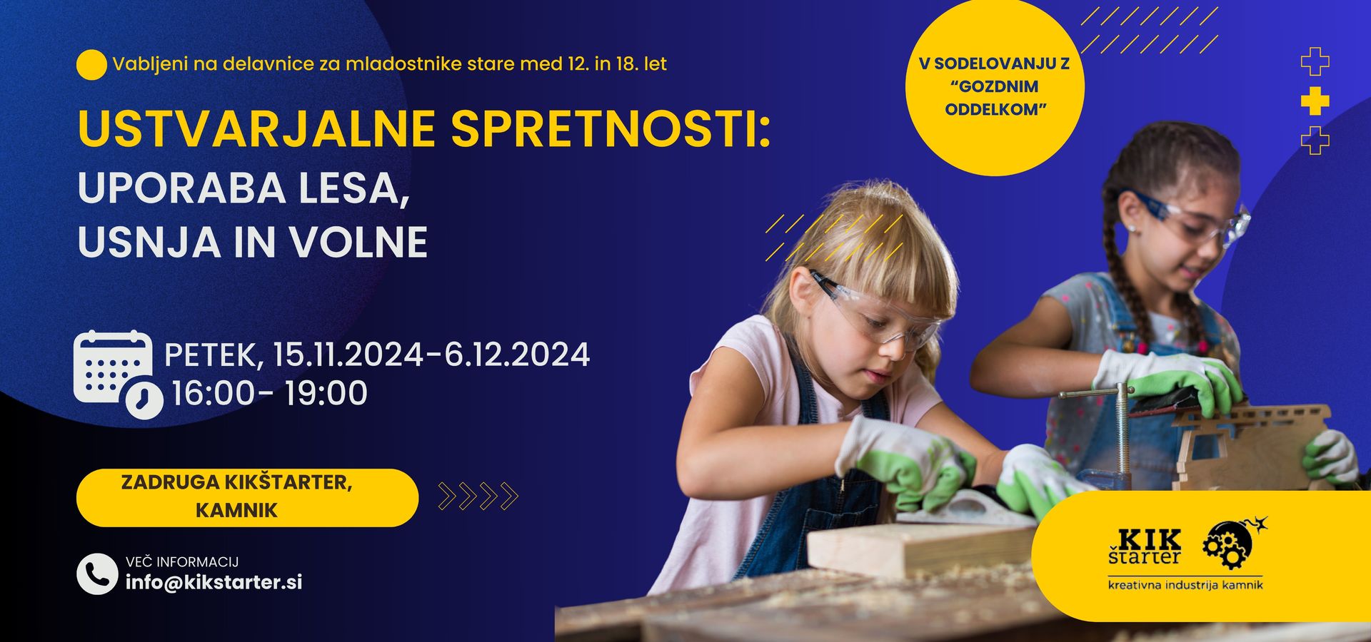 Ustvarjalne spretnosti: Uporaba lesa, usnja in volne