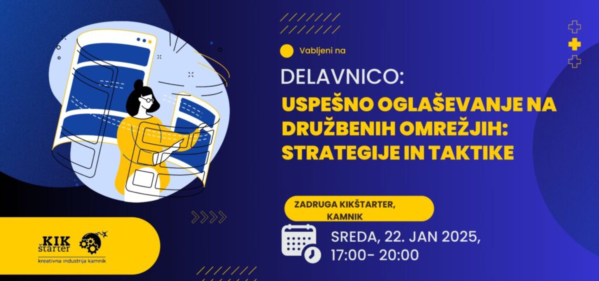 Delavnica: Uspešno oglaševanje na družbenih omrežjih – Strategije in taktike