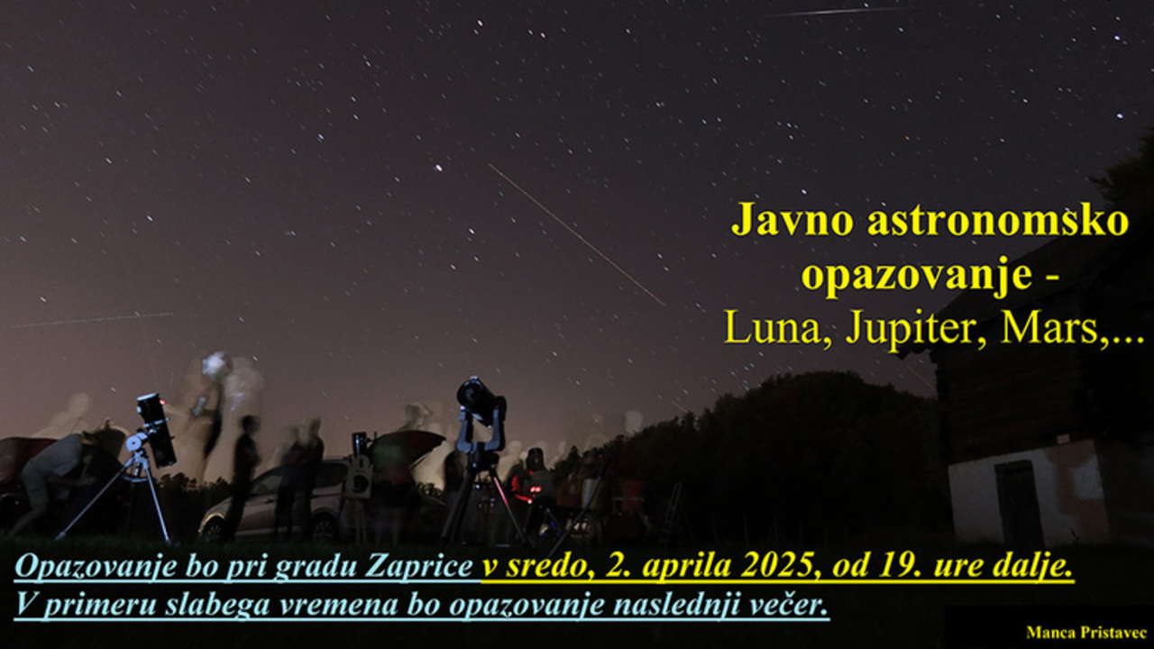 Javno astronomsko opazovanje na Zapricah