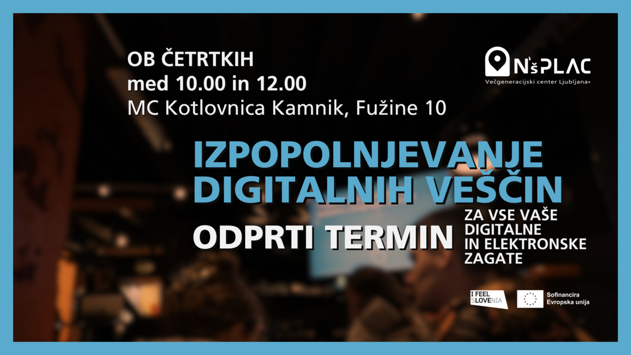 VGC+ ODPRTI TERMIN brezplačna pomoč z elektronskimi napravami