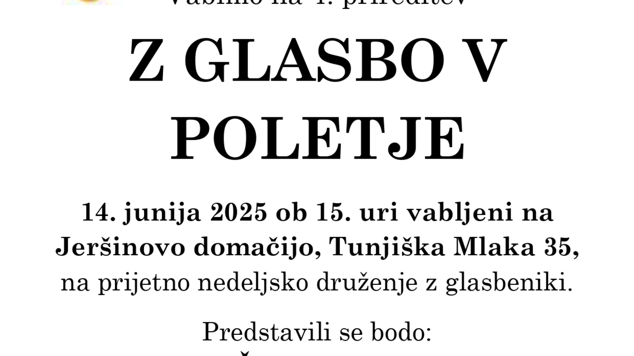 Z glasbo v poletje