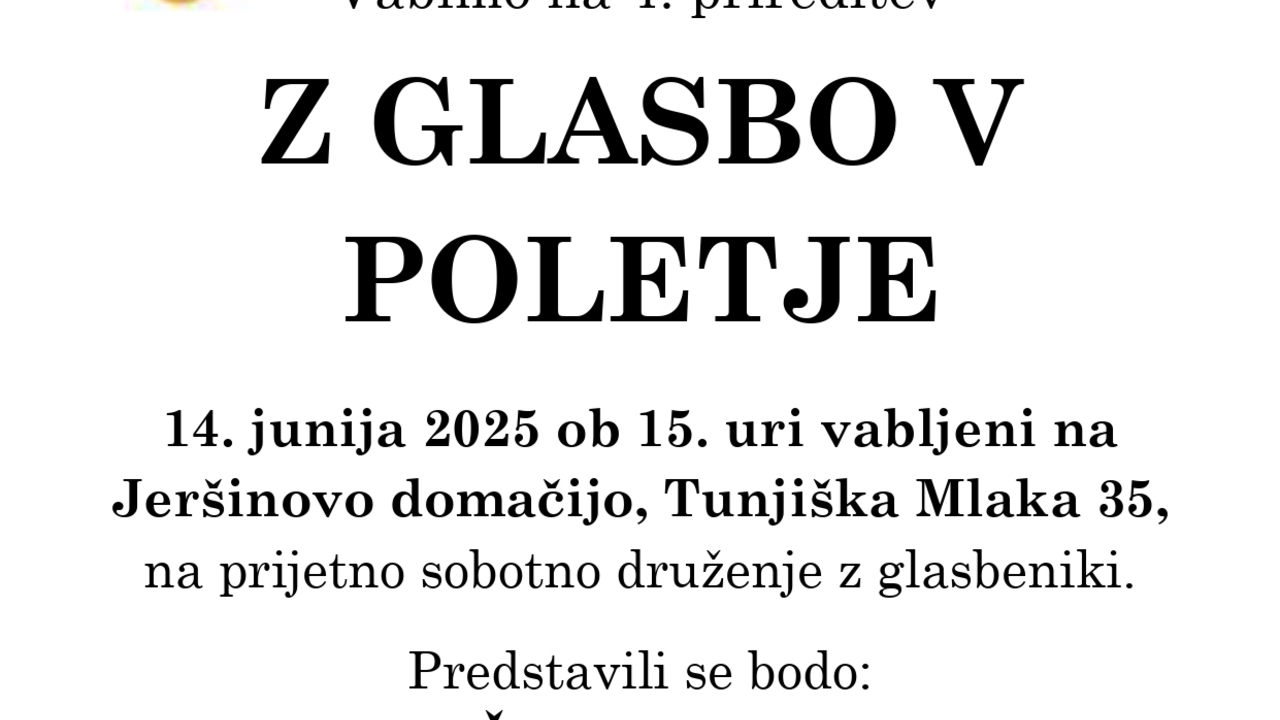 Z glasbo v poletje