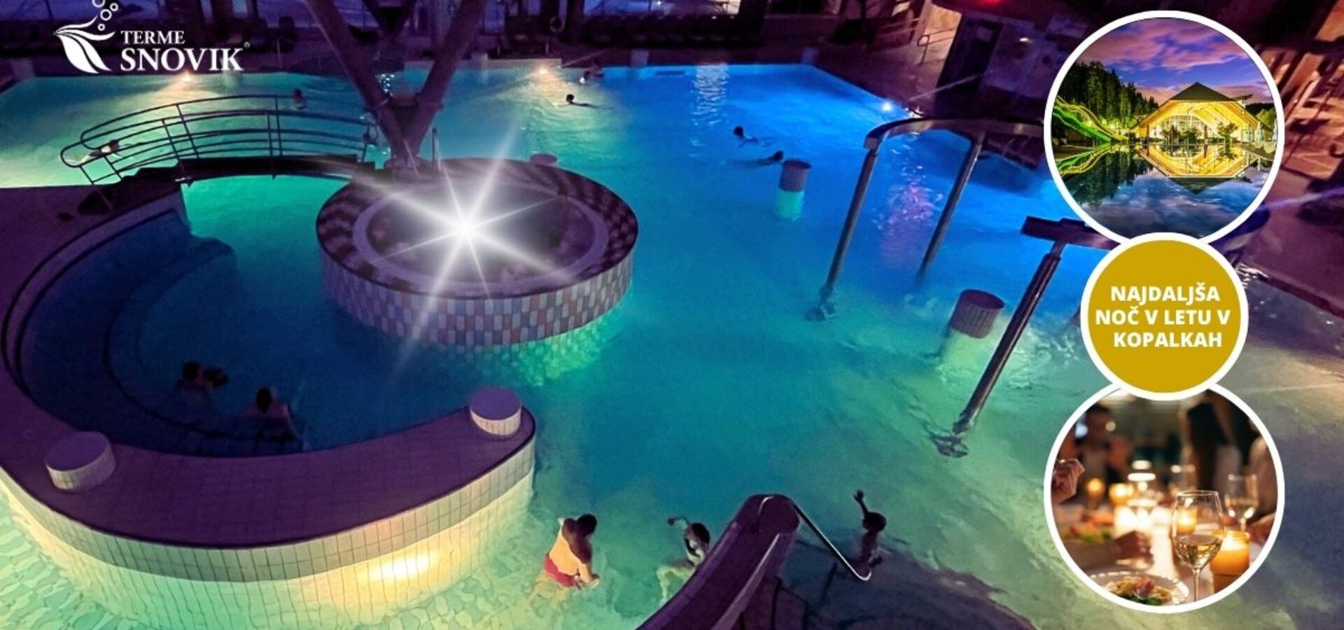 Silvestrovanje v kopalkah v Termah Snovik 