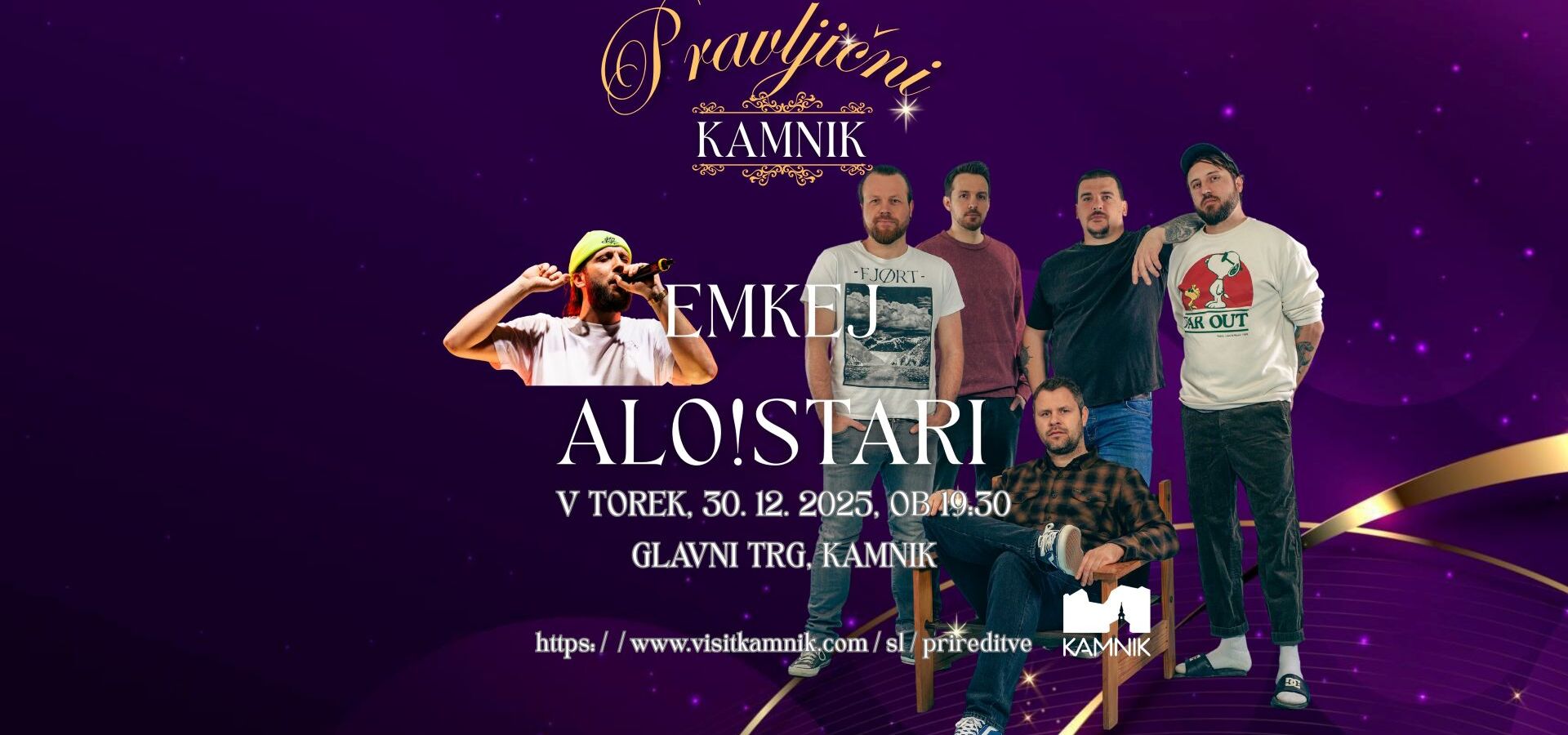Pravljični Kamnik - prednovoletni koncert: Emkej in Alo!Stari