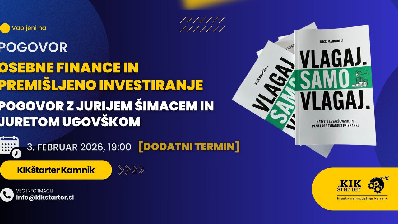 Osebne finance in premišljeno investiranje – pogovor z Jurijem Šimacem in Juretom Ugovškom
