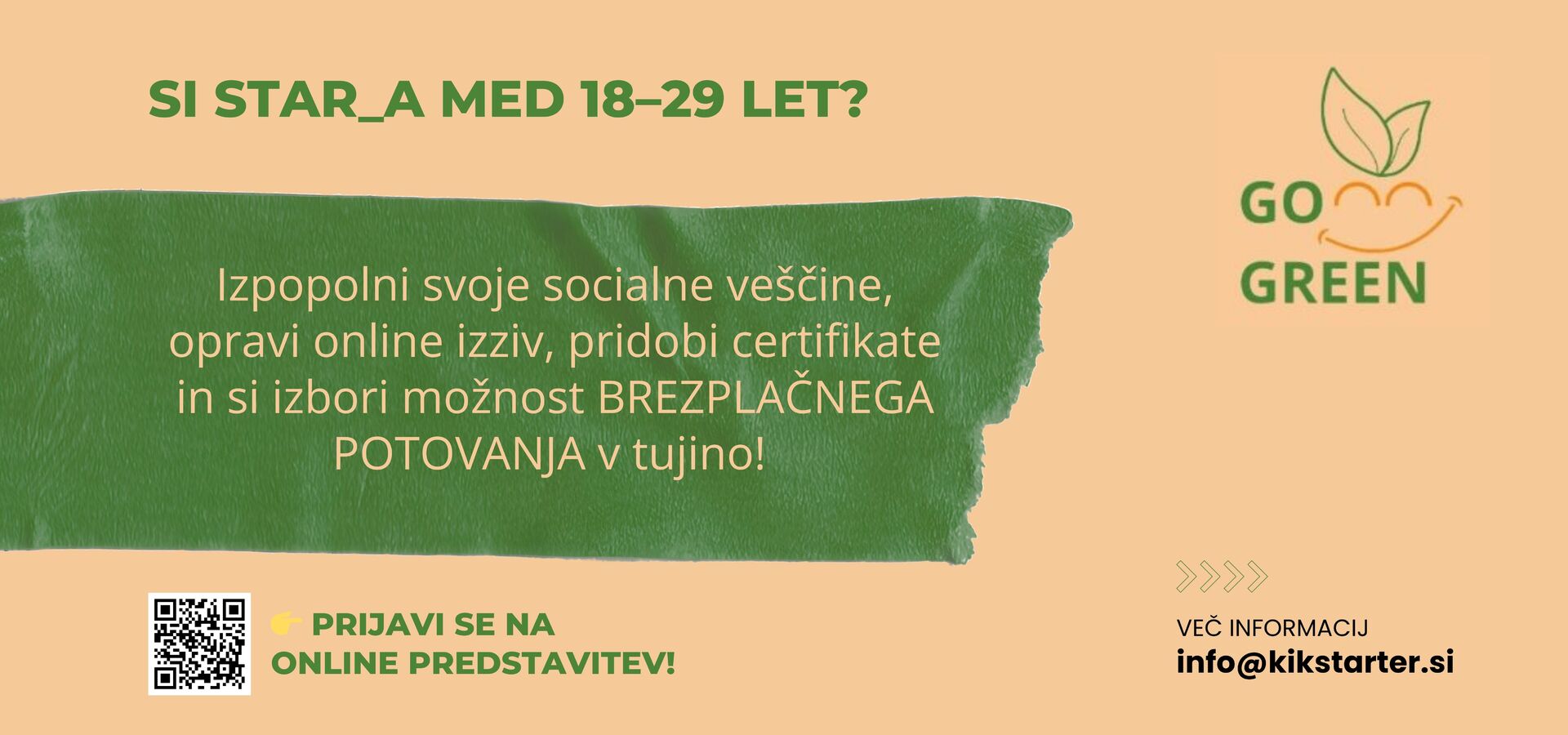 Online predstavitev: online GO GREEN hub izzivi za mlade