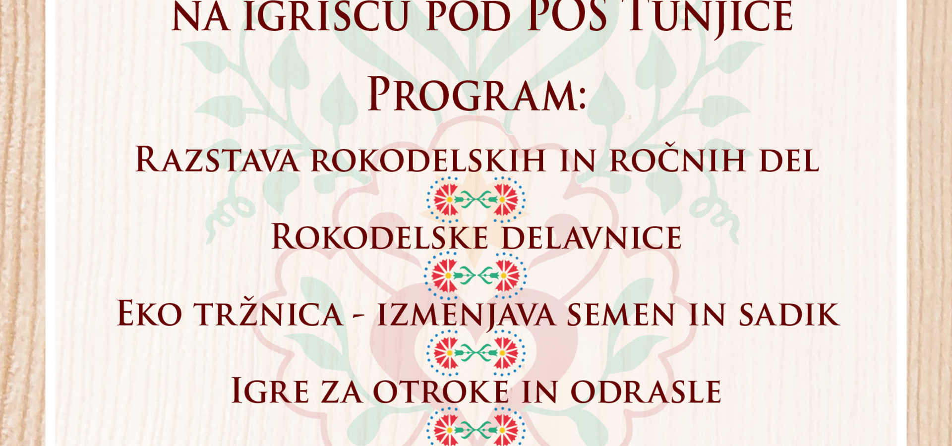 2. Tunjiški pomladni semenj