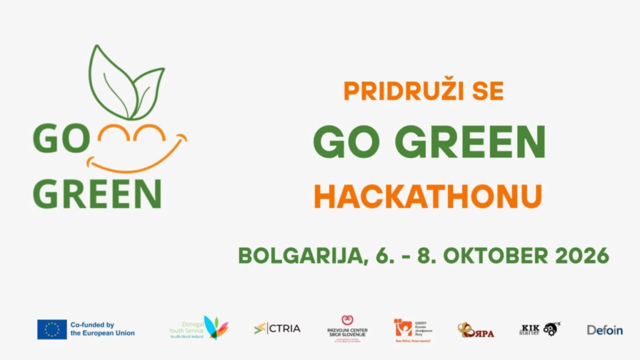 Povabilo mladim: Pridruži se mednarodnemu GO GREEN hackathonu v Bolgariji