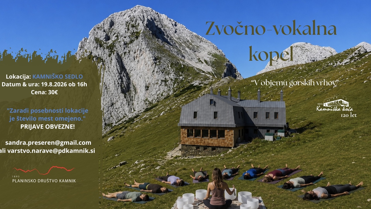 Zvočno-vokalna kopel v objemu gorskih vrhov