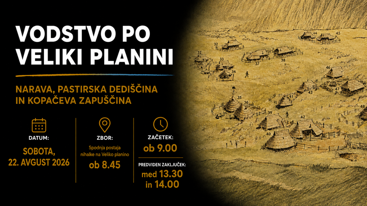 Vodstvo po Veliki planini: Med naravo, pastirsko dediščino in Kopačevo zapuščino